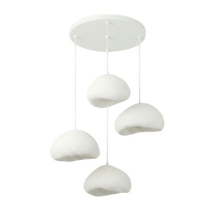 Brilagi - Suspension sur câble WABI SABI 4xE27/40W/230V Ø 95 cm blanche