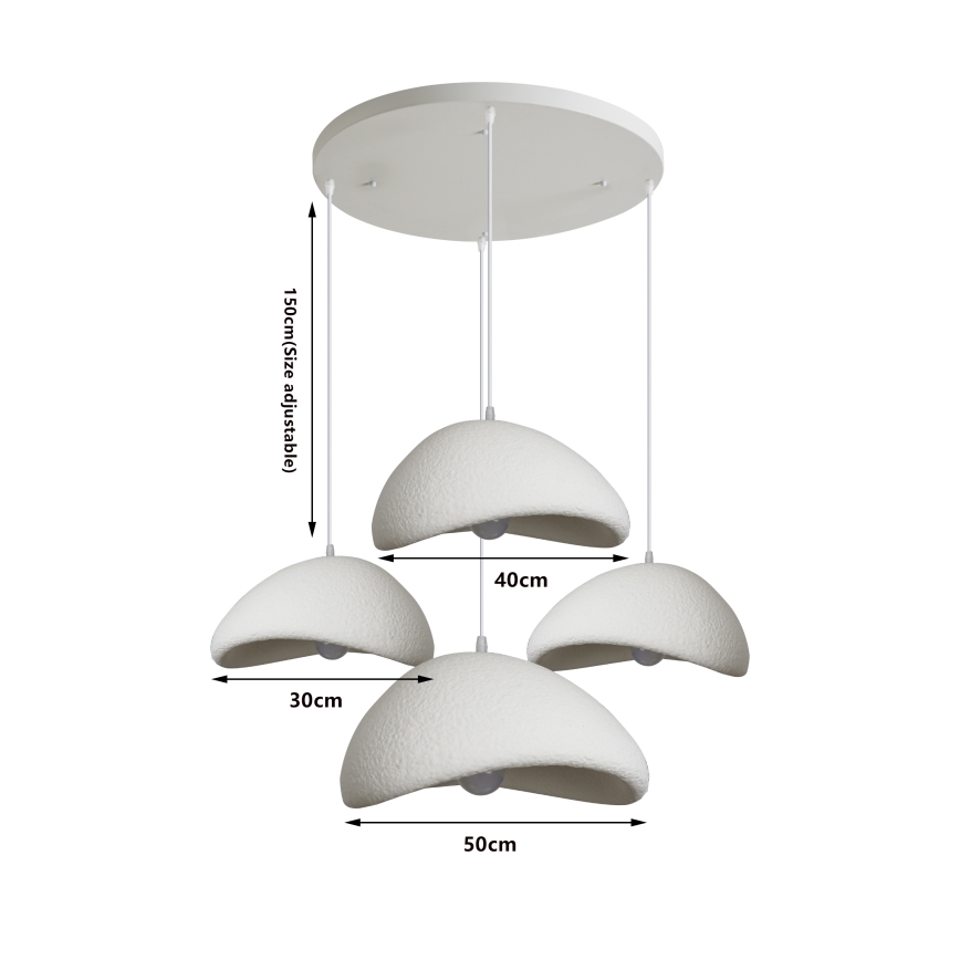 BRILAGI - Suspension sur câble WABI SABI 4xE27/60W/230V blanc