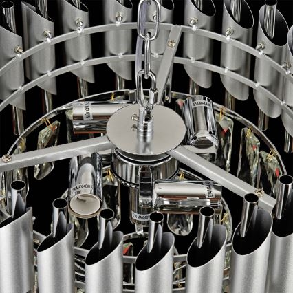 Brilagi - Suspension sur chaîne ECLIPSE 5xE14/10W/230V Ø 38 cm argenté