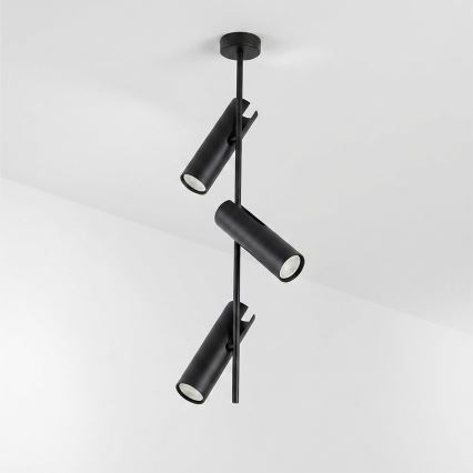 Brilagi - Suspension sur tige BRANCH 3xGU10/30W/230V noire