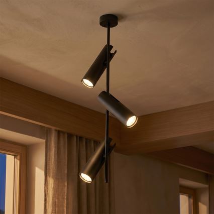 Brilagi - Suspension sur tige BRANCH 3xGU10/30W/230V noire