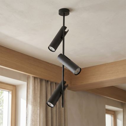 Brilagi - Suspension sur tige BRANCH 3xGU10/30W/230V noire