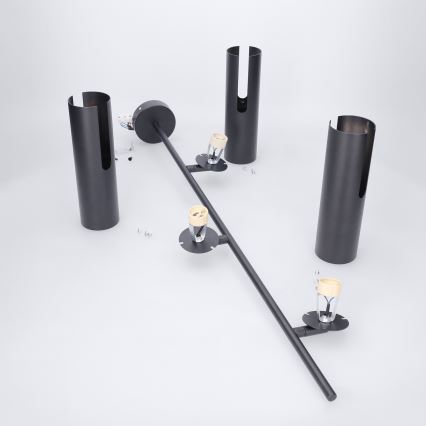 Brilagi - Suspension sur tige BRANCH 3xGU10/30W/230V noire