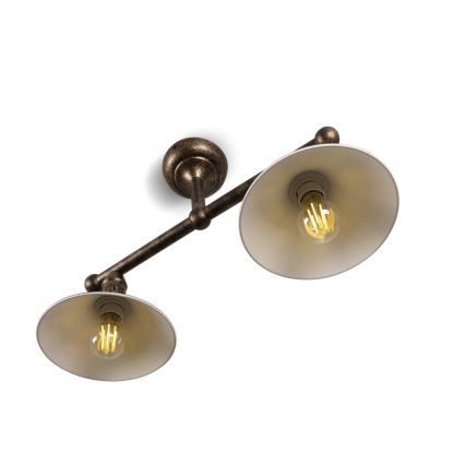 BRILAGI - Suspension sur tige FORGE 2xE27/60W/230V cuivre/patiné