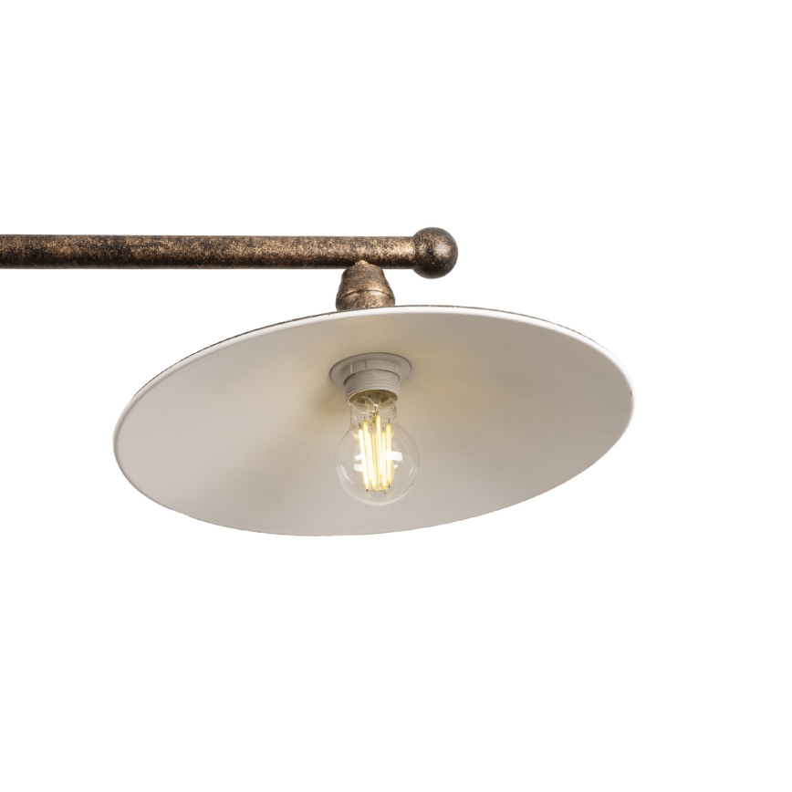 BRILAGI - Suspension sur tige FORGE 3xE27/60W/230V cuivrée/patinée