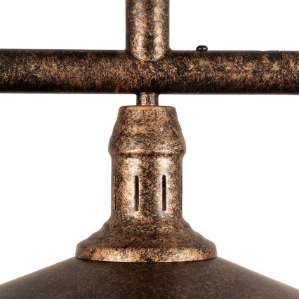 BRILAGI - Suspension sur tige FORGE 3xE27/60W/230V cuivrée/patinée