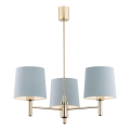 Brilagi - Suspension sur tige MONTE 3xE27/15W/230V bleu/doré
