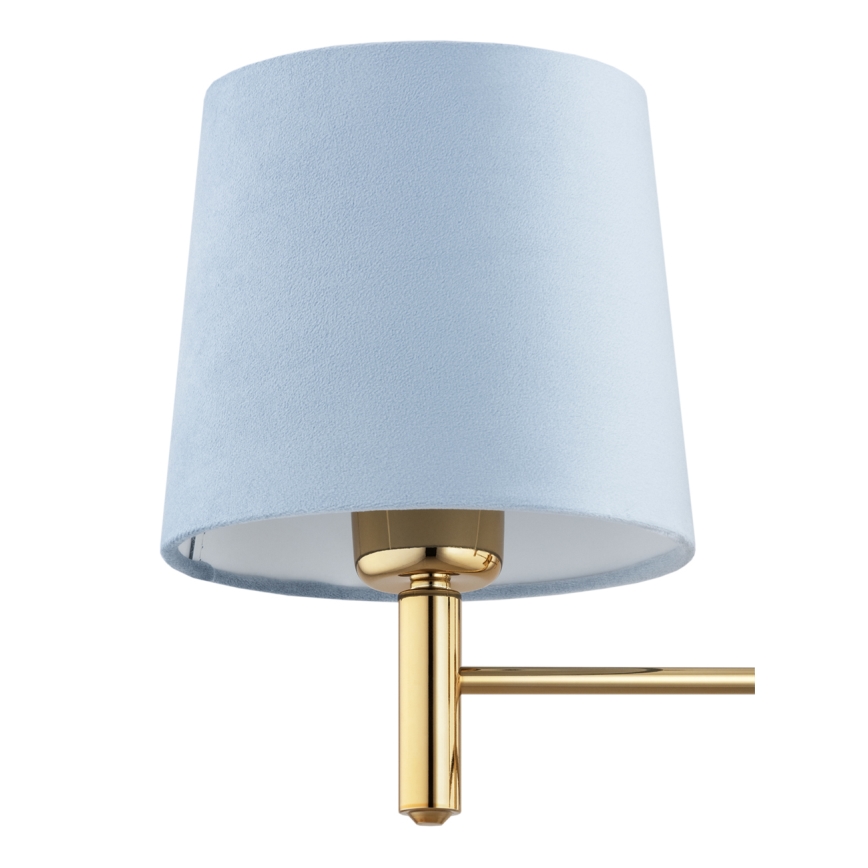 Brilagi - Suspension sur tige MONTE 3xE27/60W/230V bleu/doré