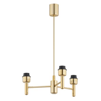 Brilagi - Suspension sur tige MONTE 3xE27/60W/230V bleu/doré