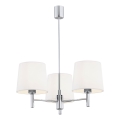Brilagi - Suspension sur tige MONTE 3xE27/60W/230V crème/chrome brillant