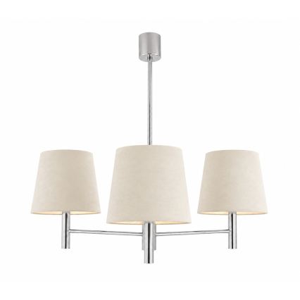 Brilagi - Suspension sur tige MONTE 3xE27/60W/230V crème/chrome brillant