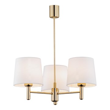 Brilagi - Suspension sur tige MONTE 3xE27/60W/230V crème/doré