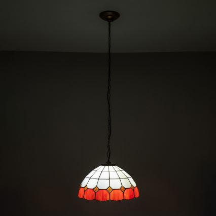Brilagi - Suspension Tiffany en vitrail sur chaîne SIENNA 1xE27/60W/230V Ø 40 cm