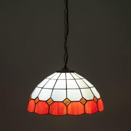 Brilagi - Suspension Tiffany en vitrail sur chaîne SIENNA 1xE27/60W/230V Ø 40 cm