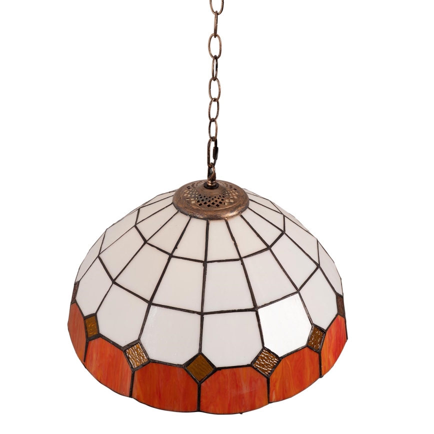 Brilagi - Suspension Tiffany en vitrail sur chaîne SIENNA 1xE27/60W/230V Ø 40 cm