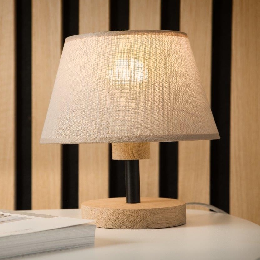 Brilagi - Tafellamp ANTHONY 1xE27/60W/230V eiken/beige