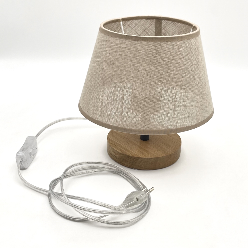 Brilagi - Tafellamp ANTHONY 1xE27/60W/230V eiken/beige