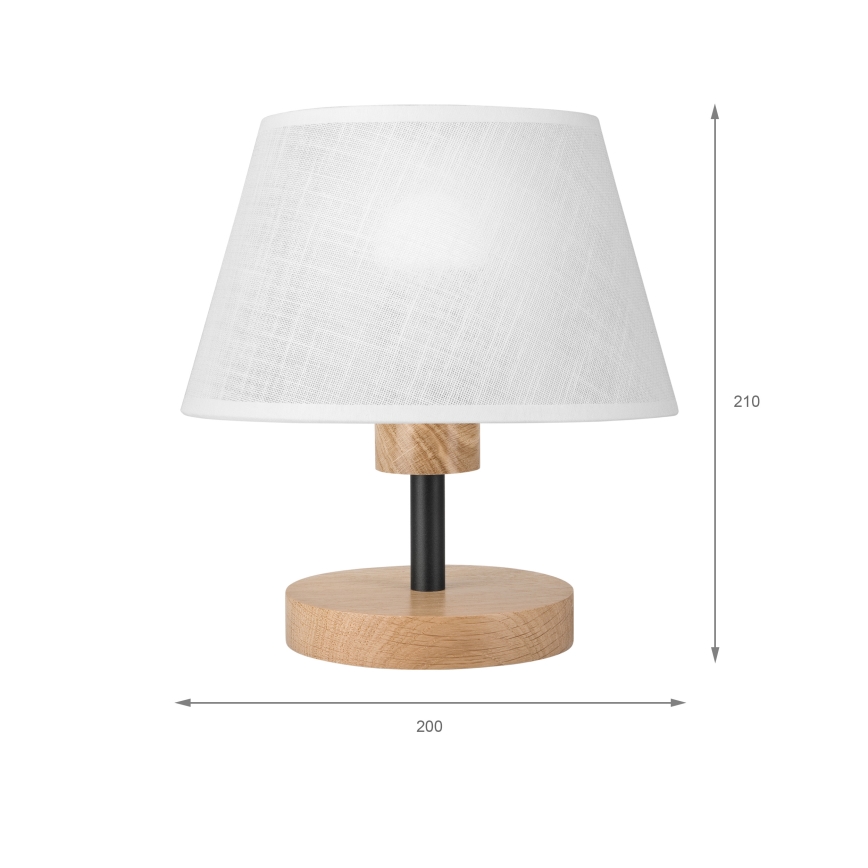 Brilagi - Tafellamp ANTHONY 1xE27/60W/230V eiken/wit
