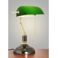 Brilagi - Tafellamp BANK OFFICE 1xE27/60W/230V zwart/goud/groen