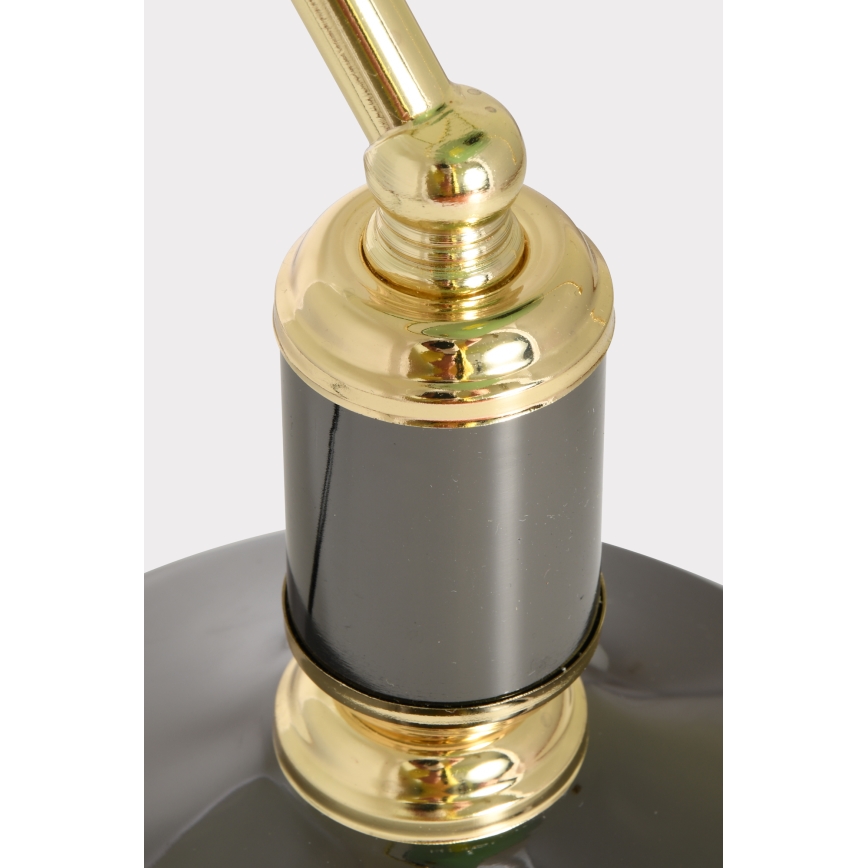 Brilagi - Tafellamp BANK OFFICE 1xE27/60W/230V zwart/goud/groen