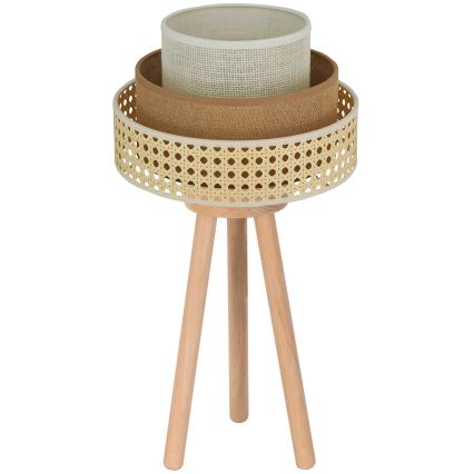 Brilagi - Tafellamp CEDAR LUNETA 1xE27/15W/230V beige/bruin/crème