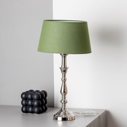 Brilagi - Tafellamp CERIA 1x E27/60W/230V Ø 25 cm glanzend chroom/groen