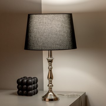 Brilagi - Tafellamp CERIA 1xE27/60W/230V Ø 30 cm glanzend chroom/zwart