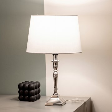 BRILAGI - Tafellamp CERIA 1xE27/60W/230V Ø 30 cm zilver/wit