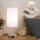 Brilagi - Tafellamp met USB-poort TABLON 1xE27/25W/230V beige/wit
