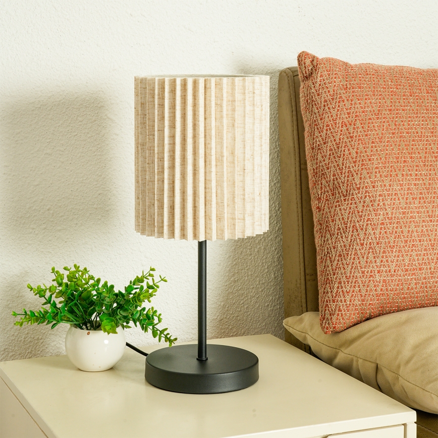 Brilagi - Tafellamp NORDIC WAVE 1xE27/15W/230V linnen/zwart