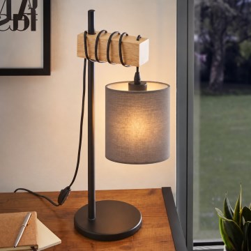 BRILAGI - Tafellamp NUBILA 1xE27/40W/230V bruin/zwart/antraciet