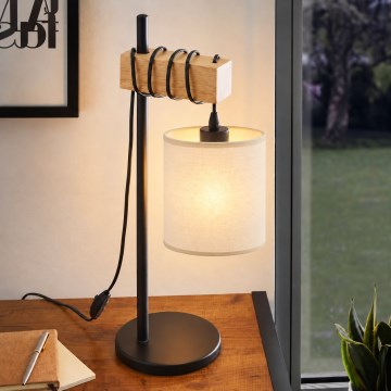 BRILAGI - Tafellamp NUBILA 1xE27/40W/230V bruin/zwart/crème