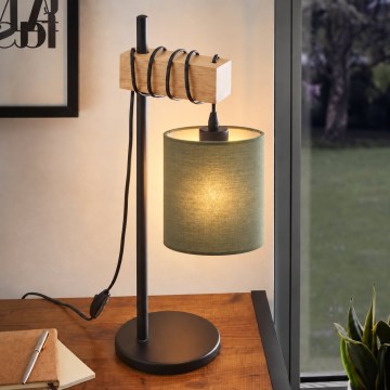 BRILAGI - Tafellamp NUBILA 1xE27/40W/230V bruin/zwart/groen
