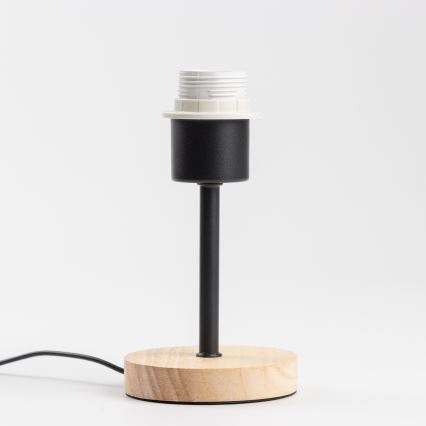 Brilagi - Tafellamp NUBILA WOOD 1xE27/25W/230V eik/zwart/lichtgrijs