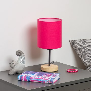 Brilagi - Tafellamp NUBILA WOOD 1xE27/25W/230V eiken/roze