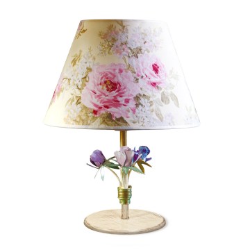 BRILAGI - Tafellamp ROMANCE 1xE27/60W/230V veelkleurig/goud/patina