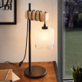 BRILAGI - Tafellamp WOOD GLASS 1xE27/40W/230V bruin/zwart/wit