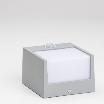 Brilagi - LED Buitenwandlamp met sensor TERNI LED/12W/230V grijs IP44