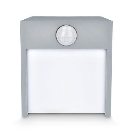 Brilagi - LED Buitenwandlamp met sensor TERNI LED/12W/230V grijs IP44