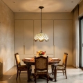 Brilagi - Tiffany glas-in-lood hanglamp aan ketting Ivoor 1xE27/60W/230V Ø 40 cm