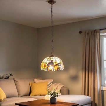 Brilagi - Tiffany glas-in-lood hanglamp aan ketting JUNGLE 1xE27/60W/230V Ø 40 cm