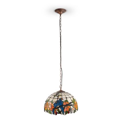 Brilagi - Tiffany glas-in-lood hanglamp aan ketting JUNGLE 1xE27/60W/230V Ø 40 cm