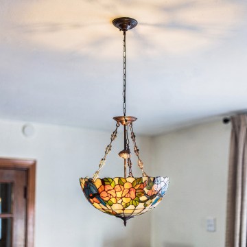 Brilagi - Tiffany glas-in-lood hanglamp aan ketting JUNGLE 3xE27/60W/230V Ø 50 cm