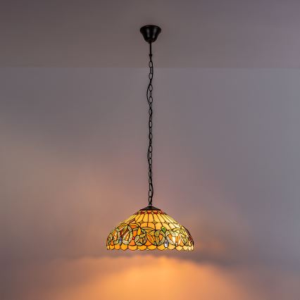 Brilagi - Tiffany glas-in-lood hanglamp aan ketting LUISA 2xE27/60W/230V
