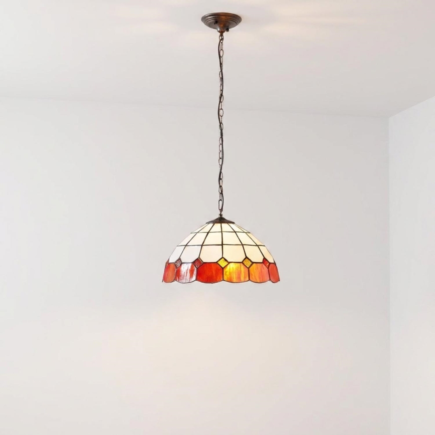 BRILAGI - Tiffany glas-in-lood hanglamp aan ketting SIENNA 1xE27/60W/230V Ø 40 cm