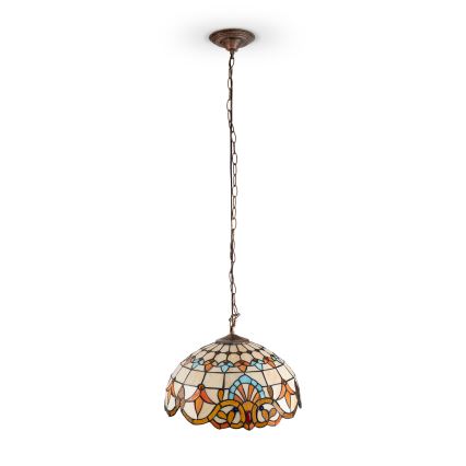 Brilagi - Tiffany glas-in-lood kroonluchter aan ketting MIRABELLA 1xE27/60W/230V Ø 40 cm