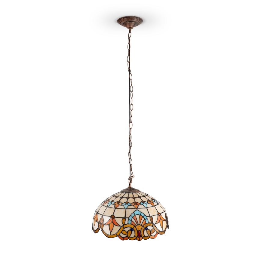 Brilagi - Tiffany glas-in-lood kroonluchter aan ketting MIRABELLA 1xE27/60W/230V Ø 40 cm