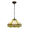 BRILAGI - Tiffany glas-in-lood kroonluchter met ketting EMERALD 1xE27/60W/230V Ø 40 cm