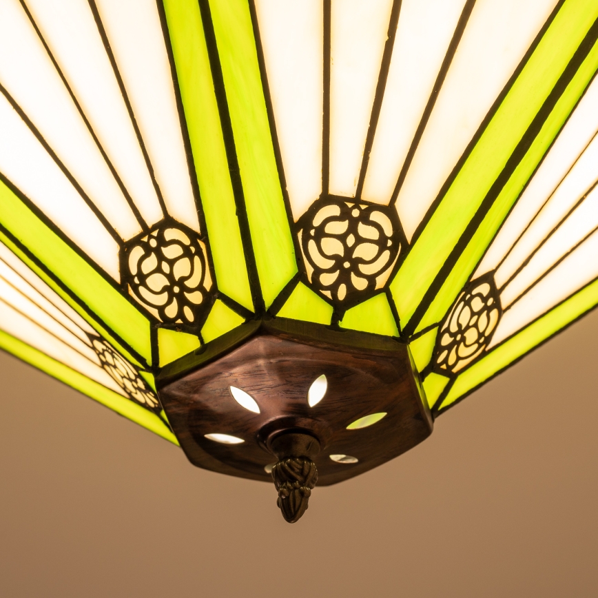 BRILAGI - Tiffany glas-in-lood plafondlamp EMERALD 2xE27/60W/230V Ø 40 cm