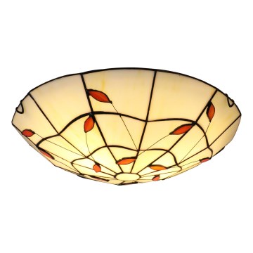 Brilagi - Tiffany glas-in-lood plafondlamp FOLIA 2xE27/60W/230V Ø 40 cm